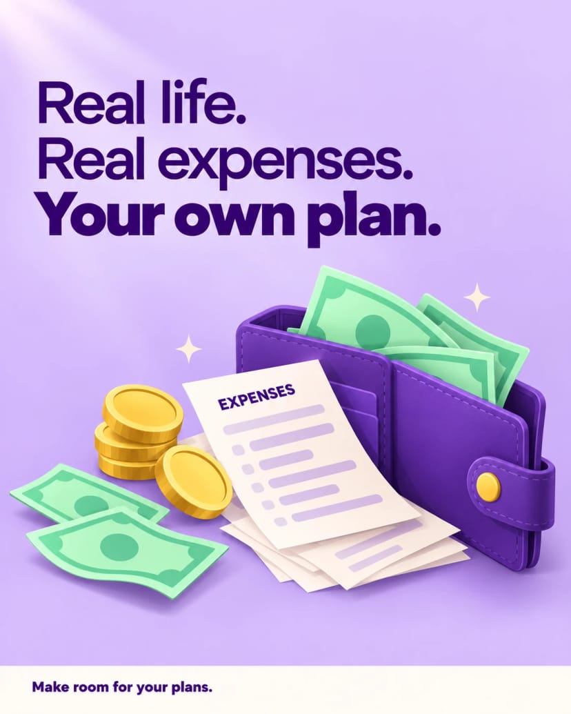 Budgeting app with wallet, coins, and expenses