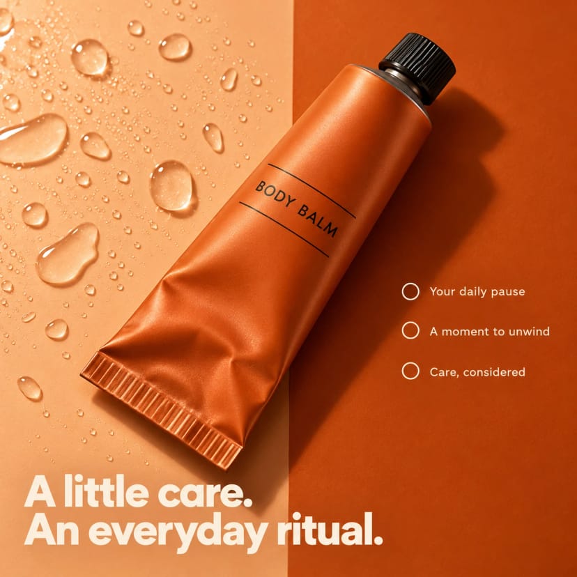 Burnt orange body balm ritual