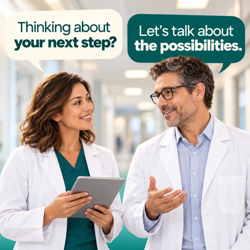 Clinicians discussing next steps