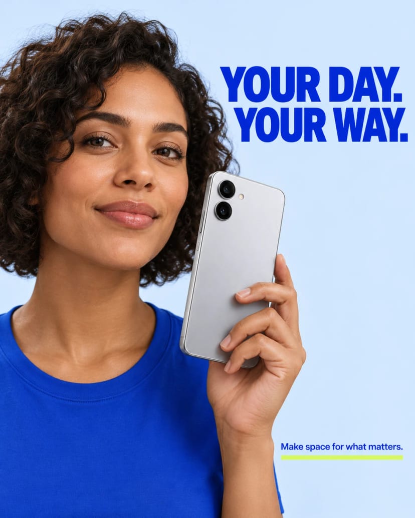 Cobalt Portrait with Satin Phone