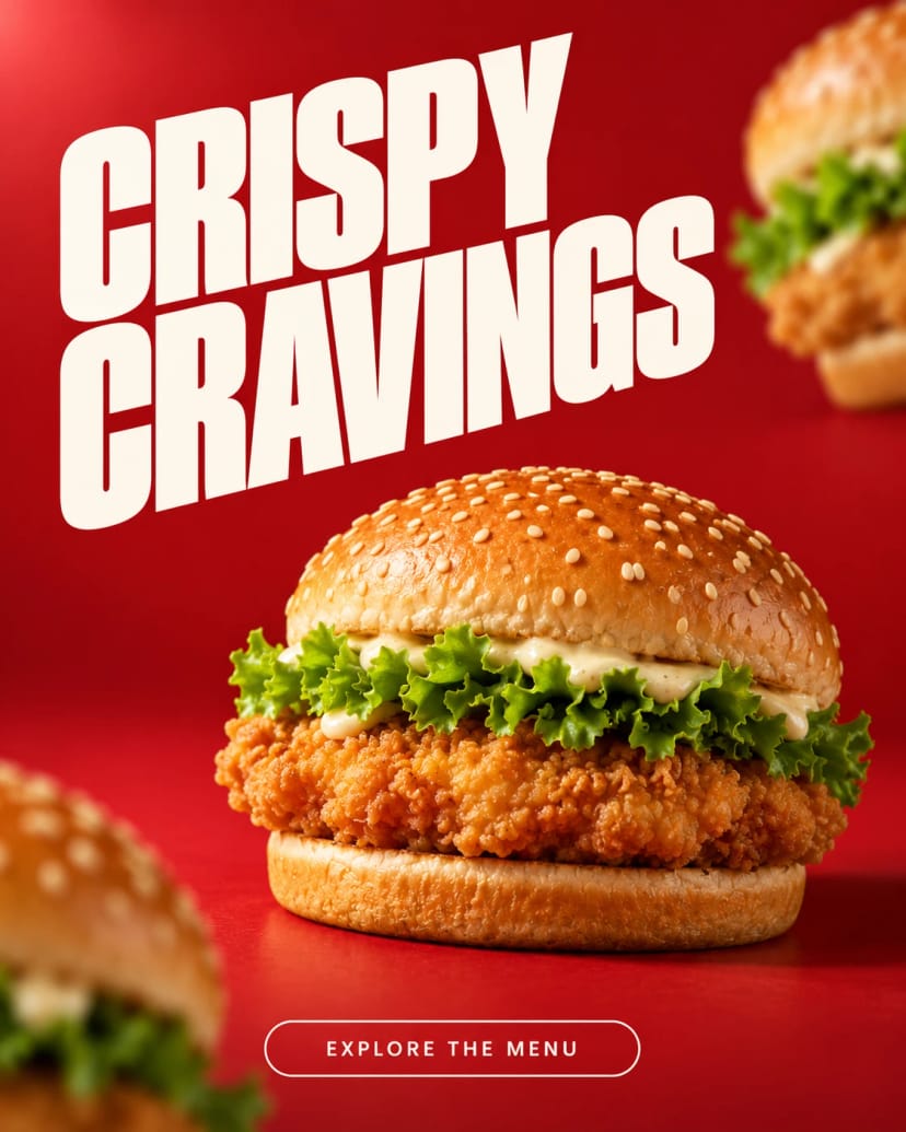 Crispy Chicken Burger on Scarlet