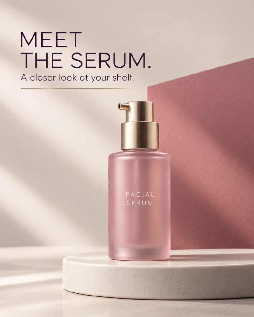 Dusty Rose Serum on Porcelain