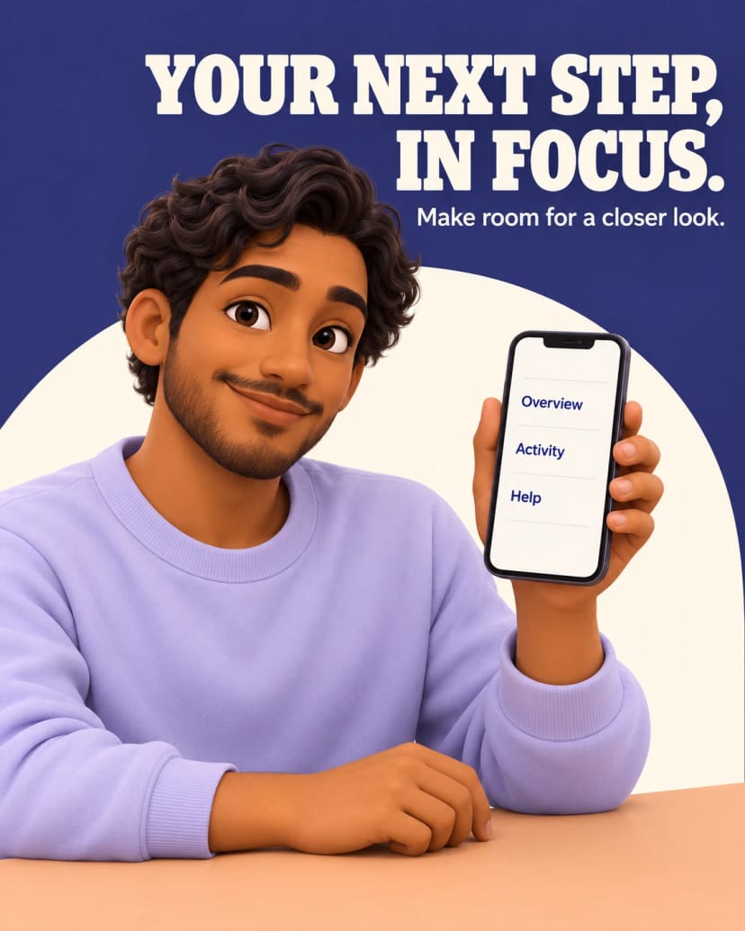 Friendly Fintech Portrait with Phone