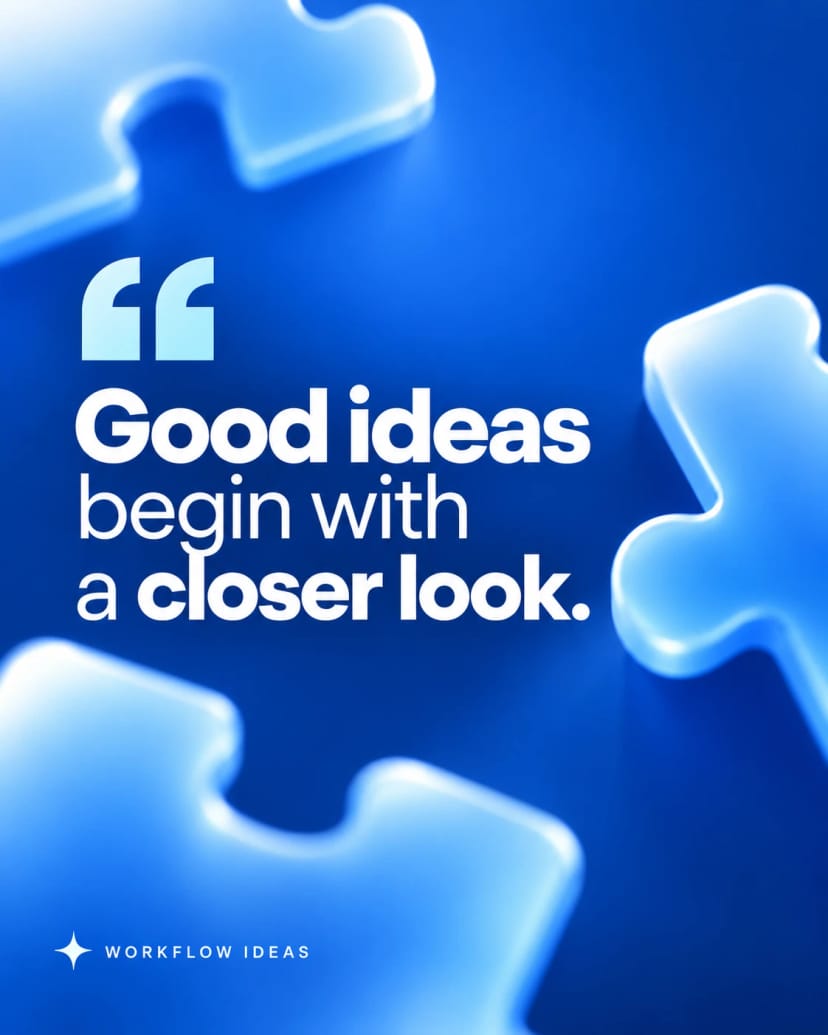 Good ideas begin with a closer look