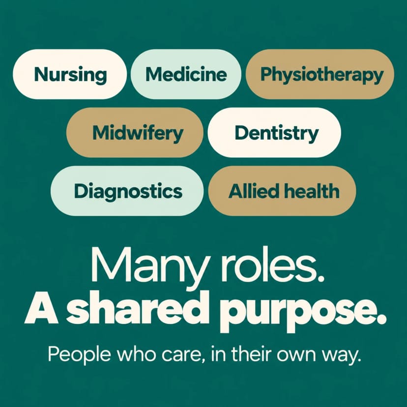 Healthcare roles, shared purpose