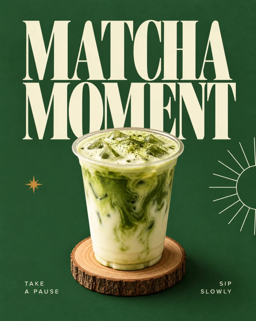 Iced matcha moment