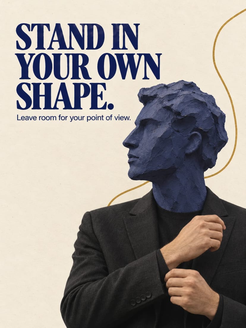 Indigo clay profile, stand in your shape