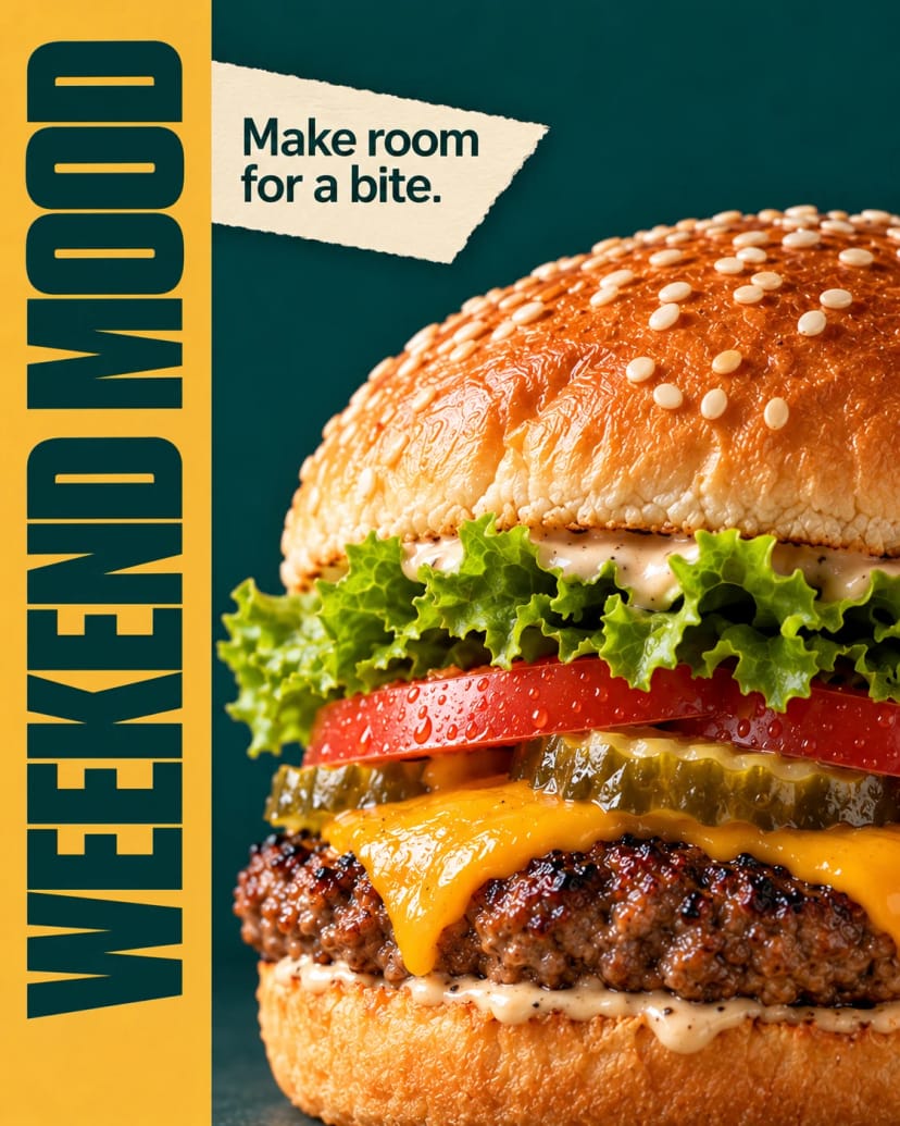 Weekend Mood Cheeseburger Poster