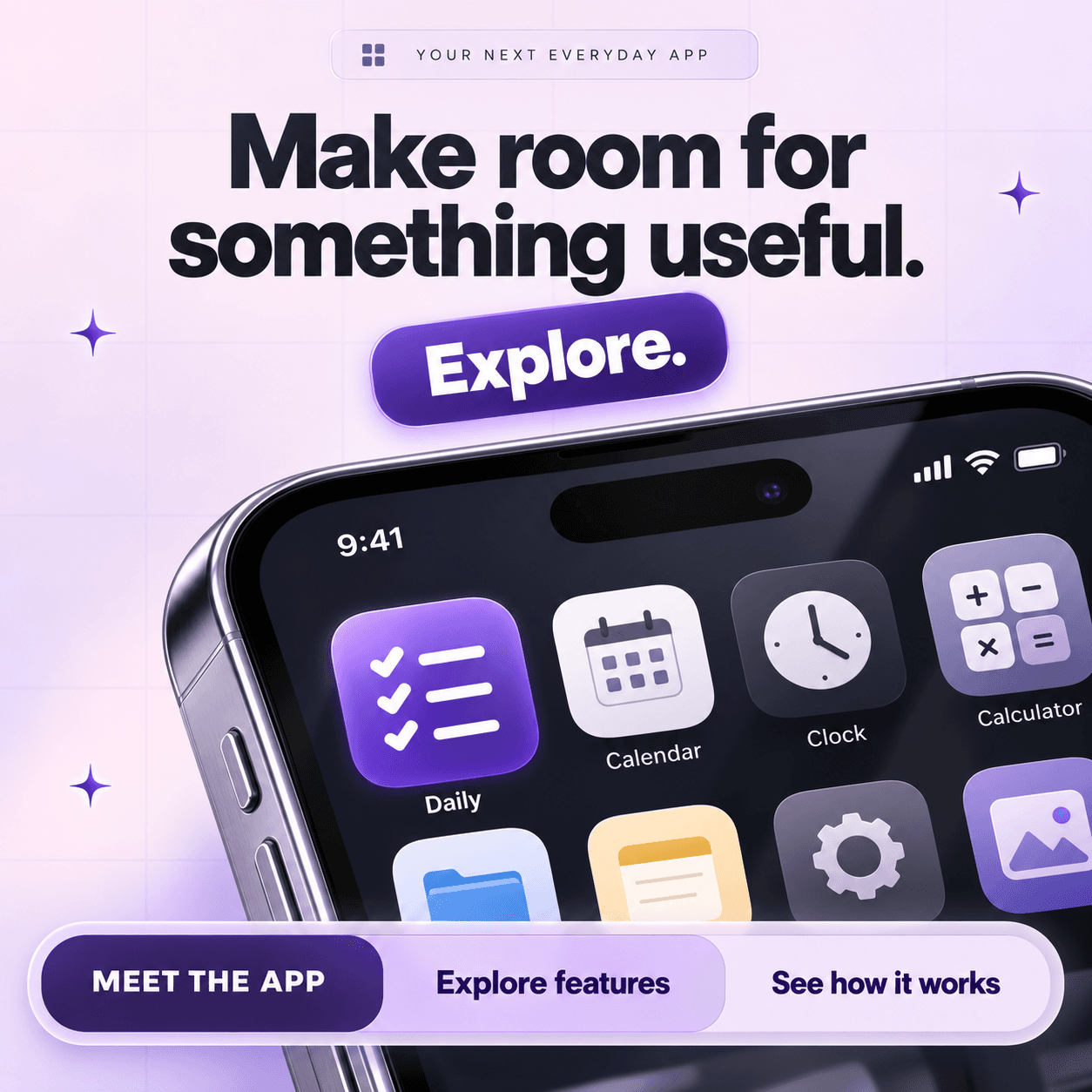 Phone Widgets App Ad, AI image made from the prompt