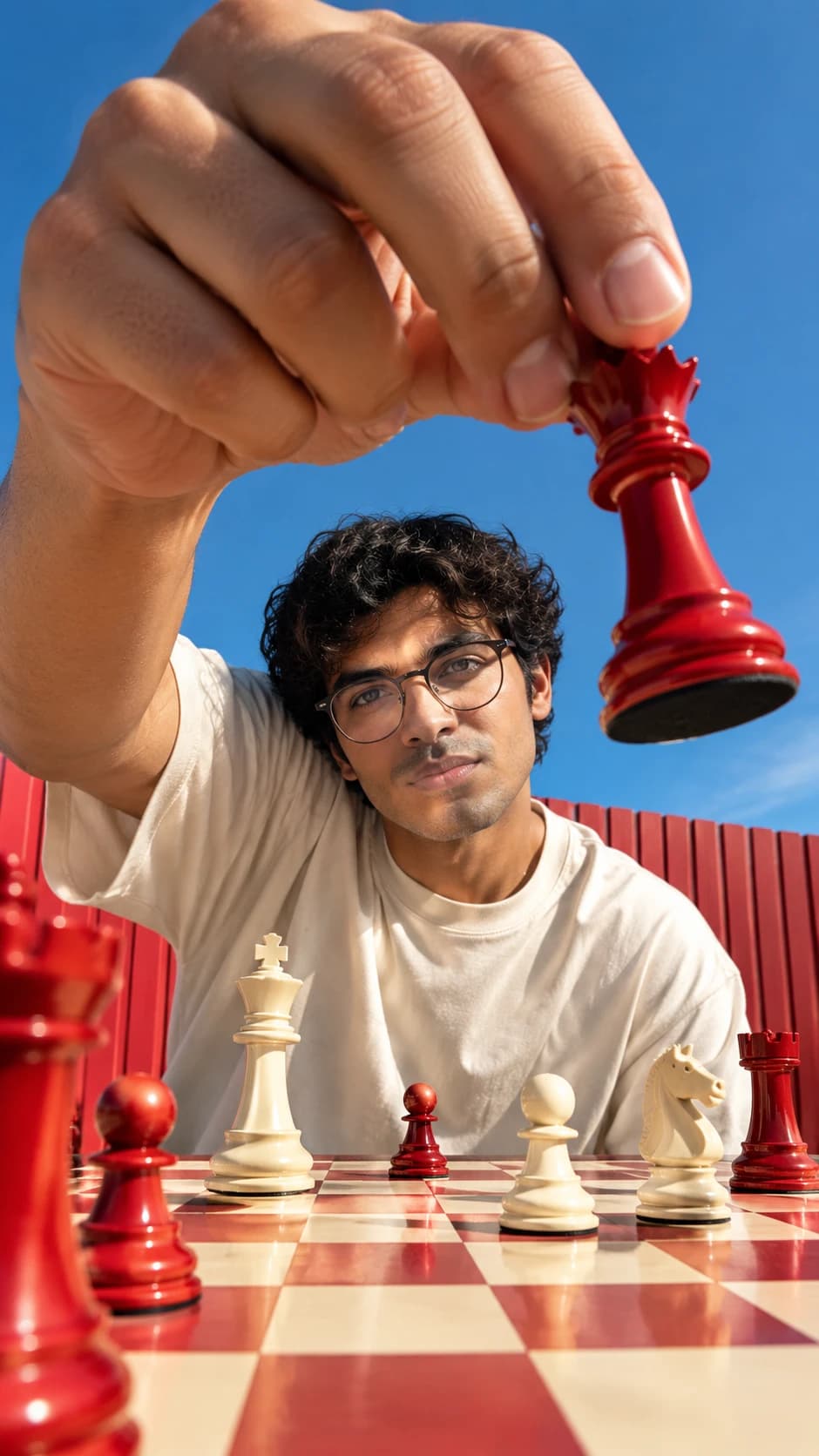 Big Chess Move Concept Shot, AI image made from the prompt