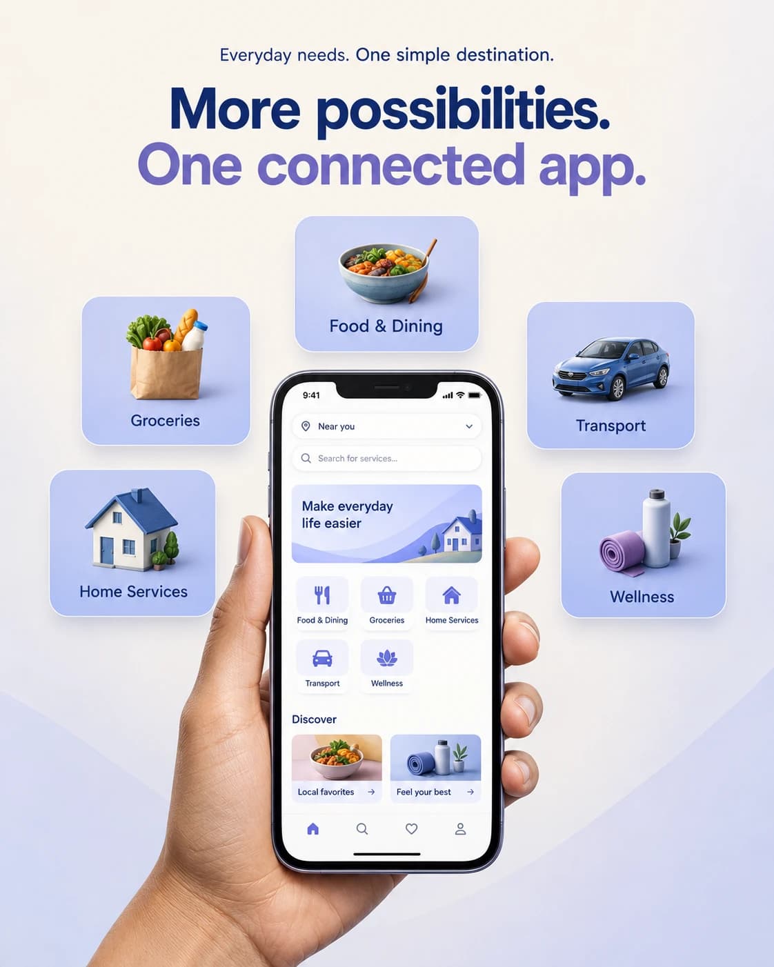 Super App Promo Poster, AI image made from the prompt