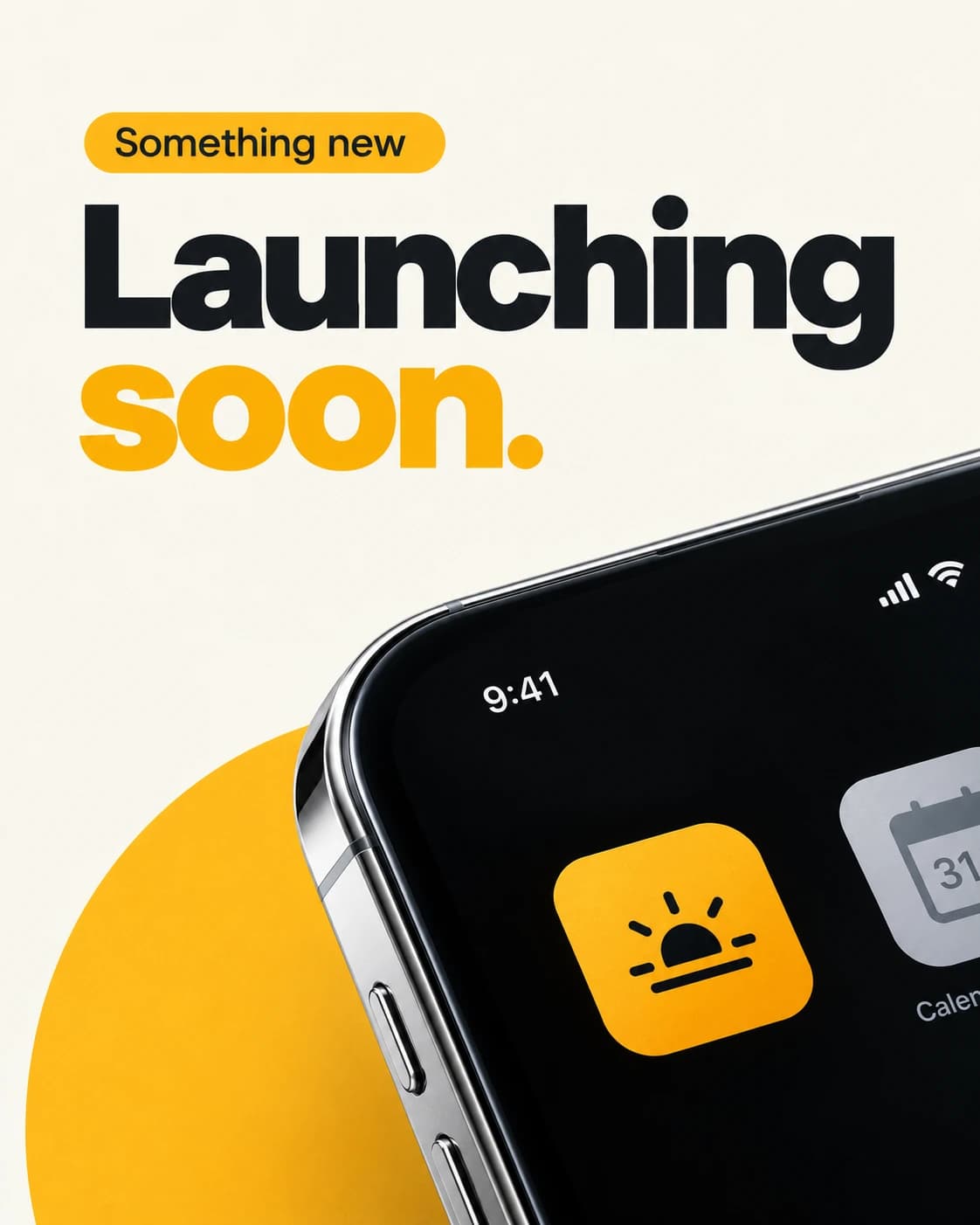 App Launching Soon Teaser, AI image made from the prompt