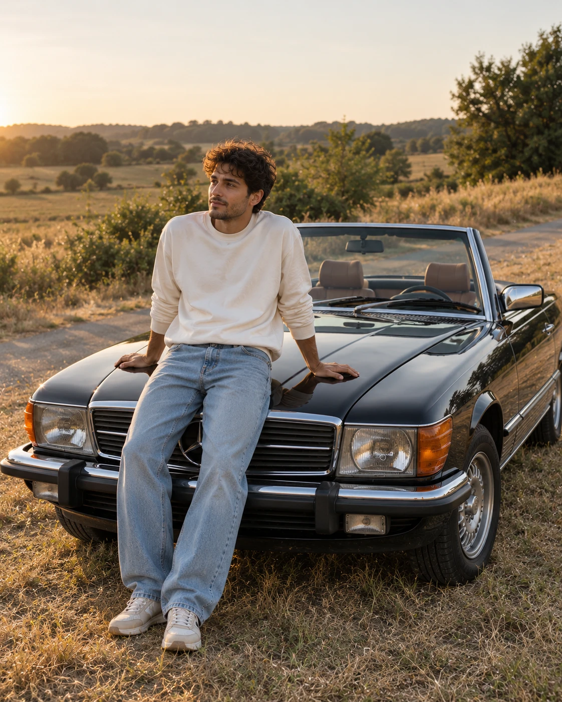 Golden Hour Vintage Convertible Shoot