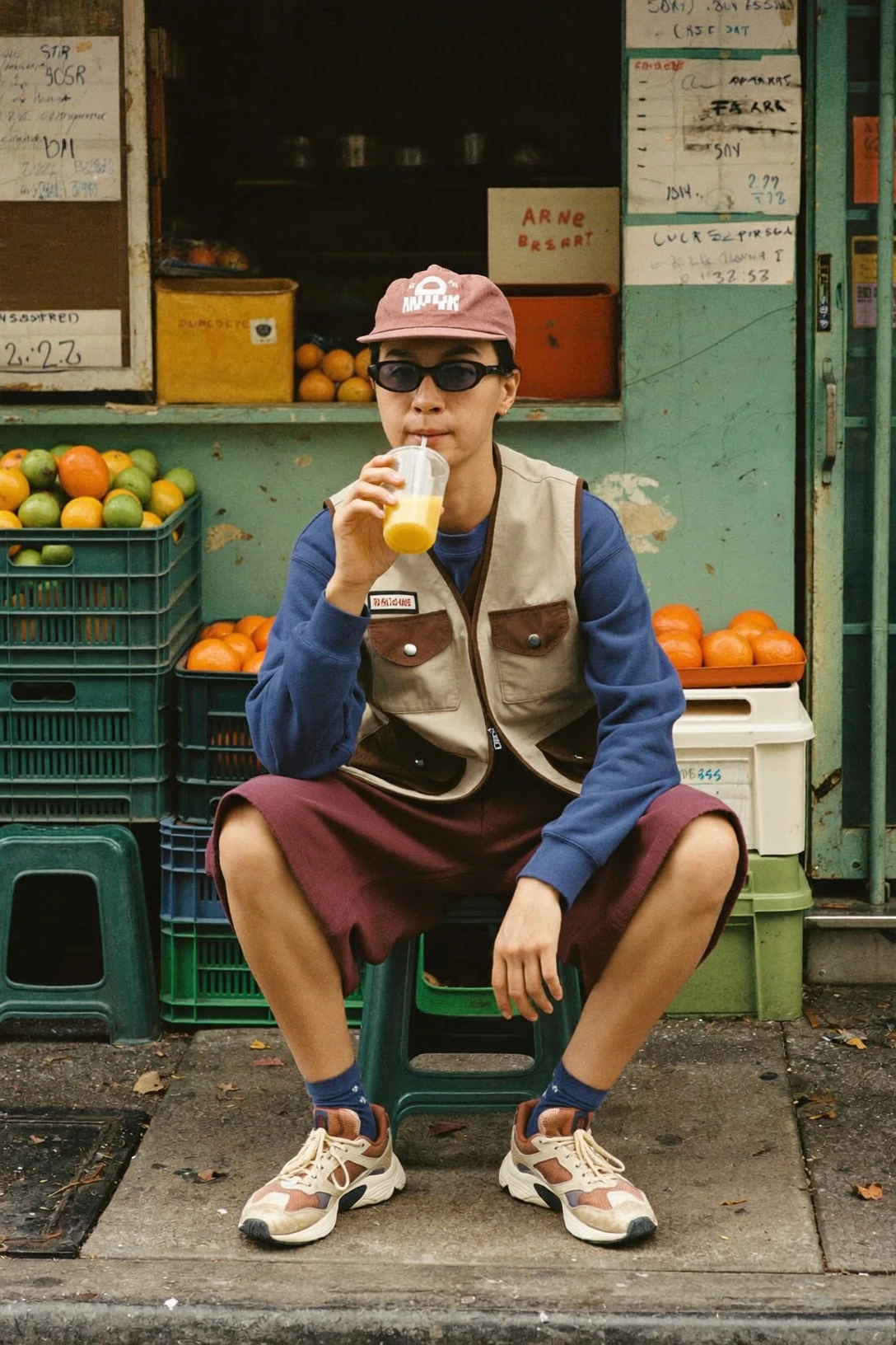 Fruit Stall Street Style Shot