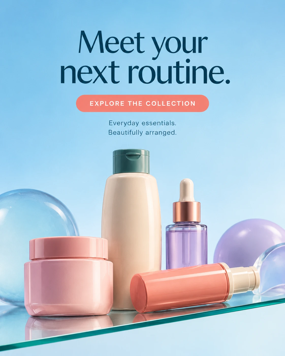 Skincare Routine Product Ad