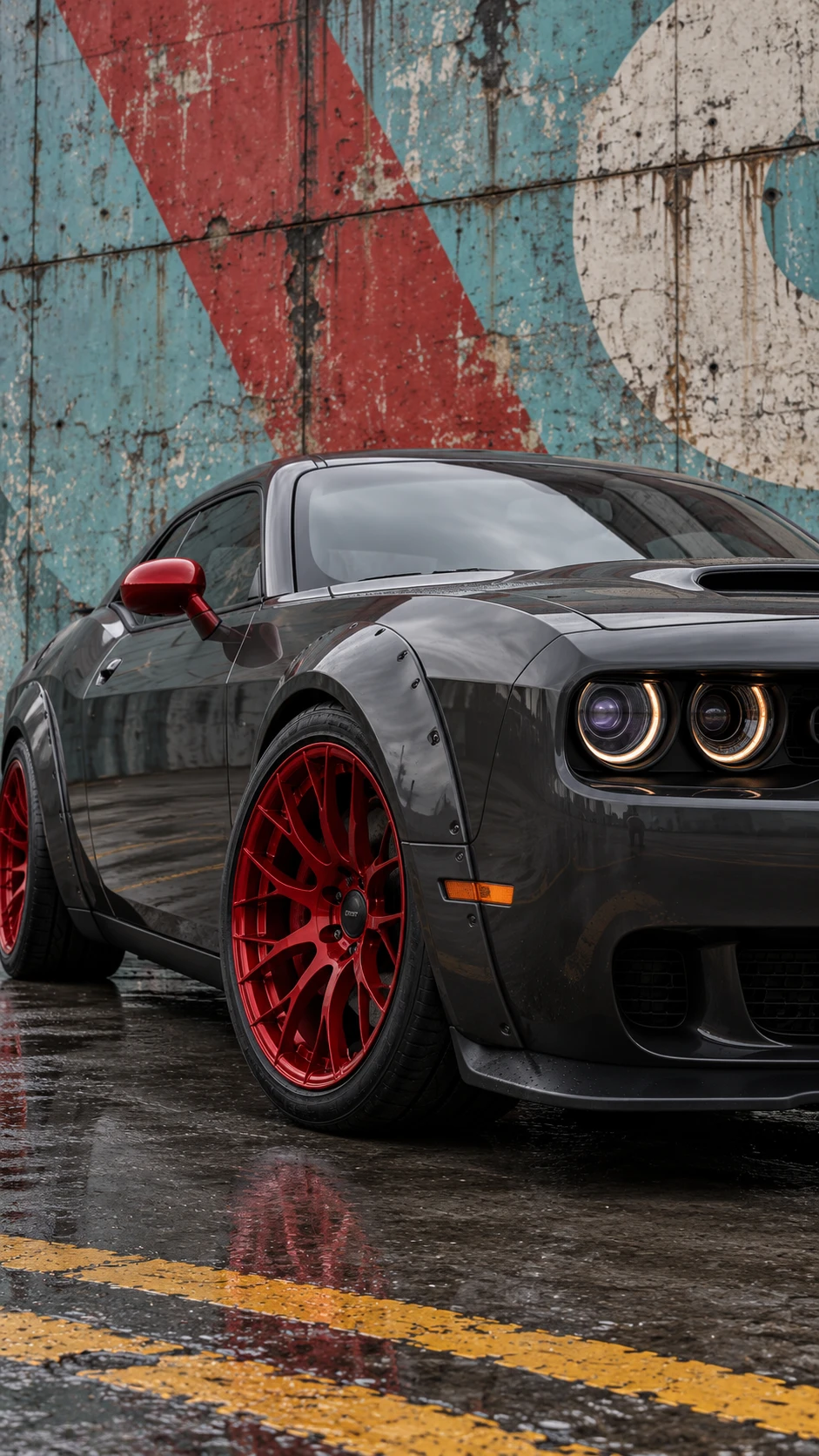 Muscle Car Graffiti Wall Shoot