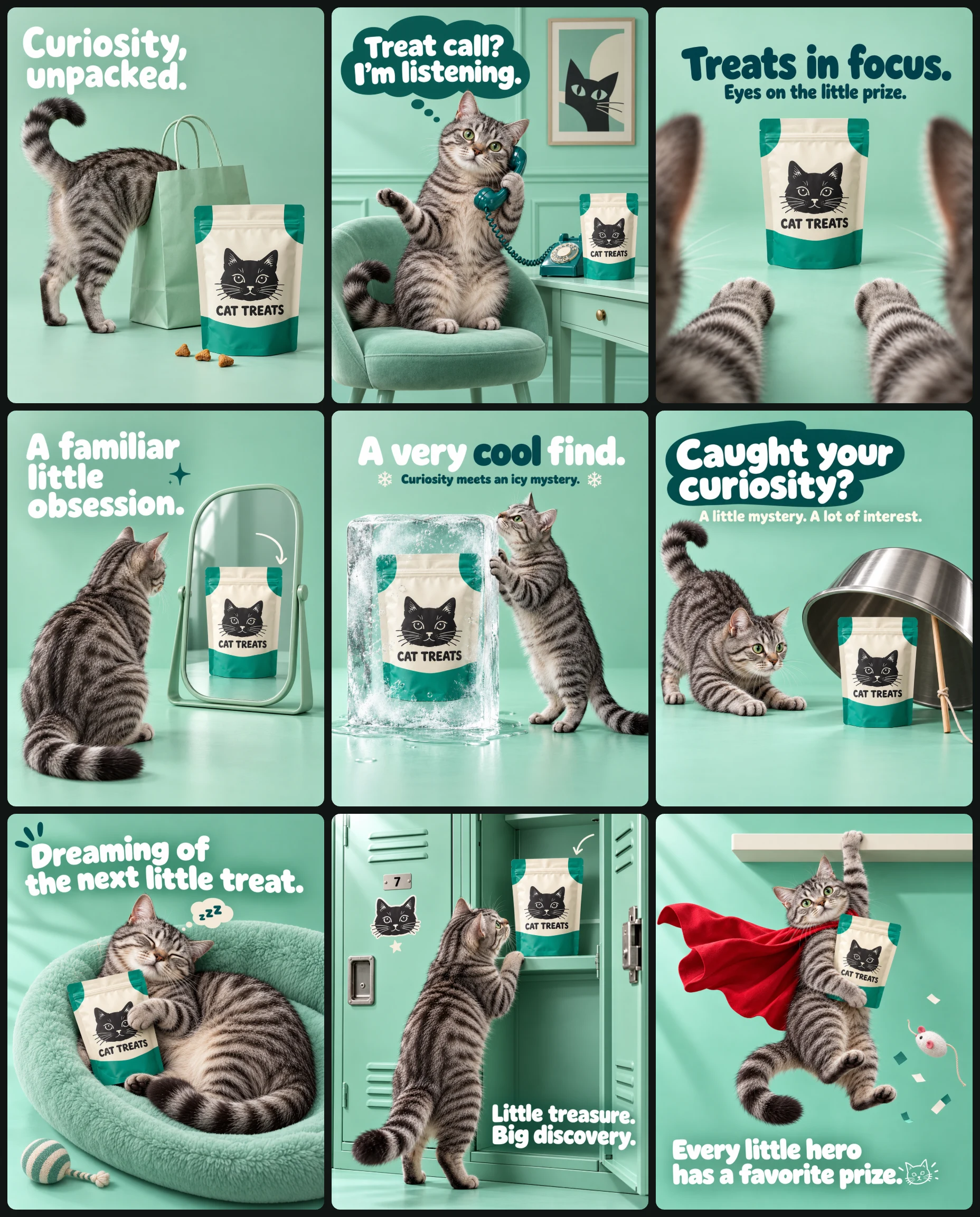 Cat Treats Instagram Post Set