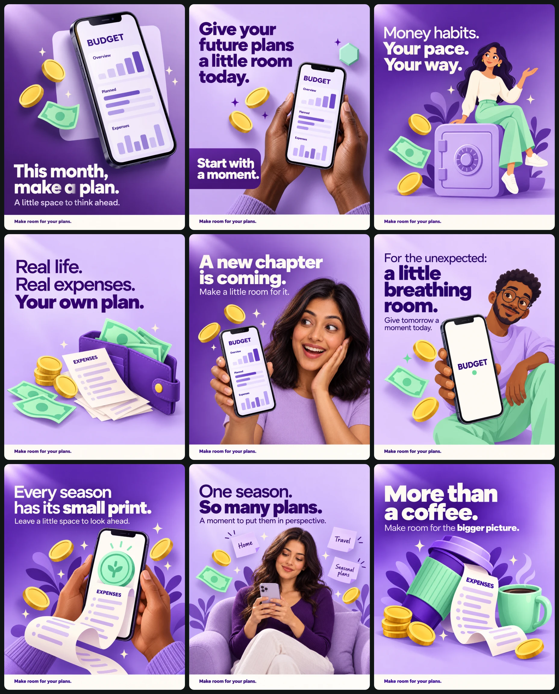 Fintech App Instagram Post Set