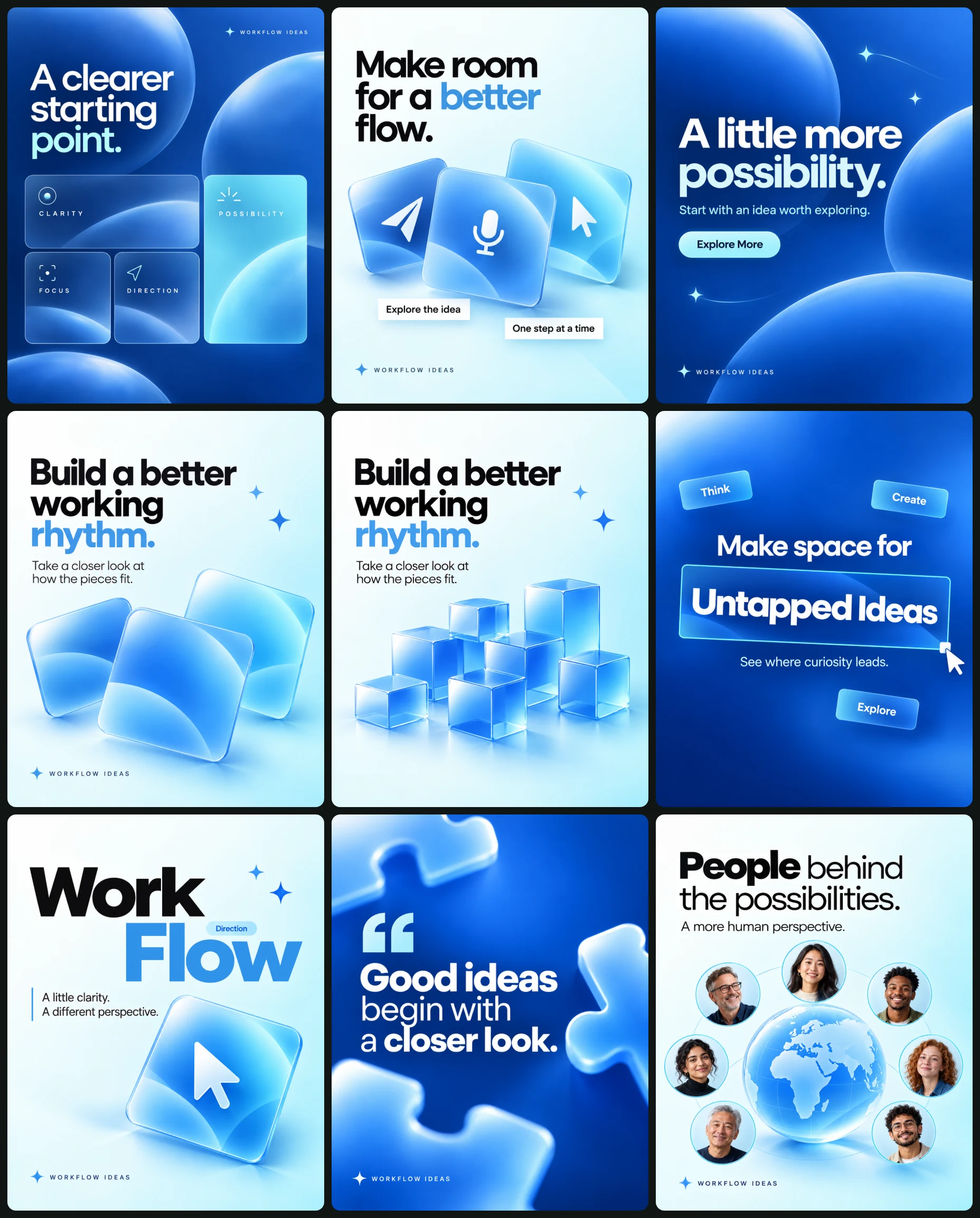 Blue 3D Instagram Carousel for SaaS Brands