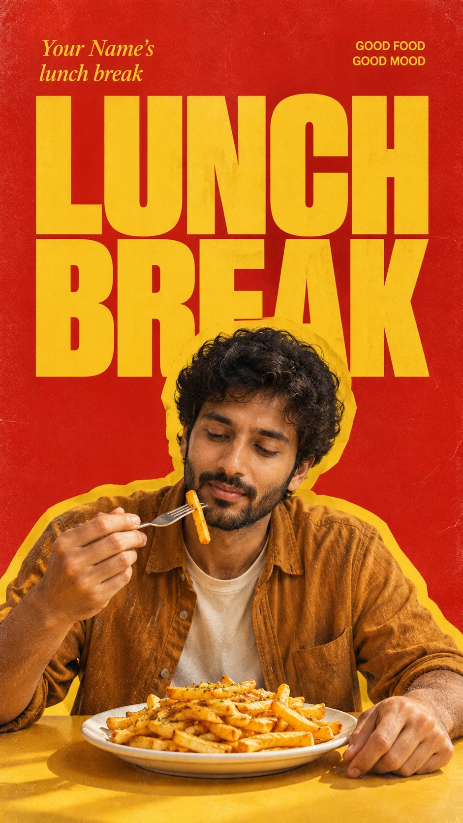 Lunch Break Retro Food Poster