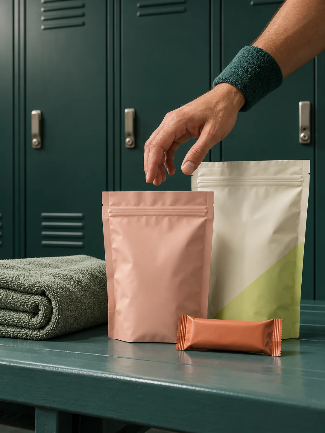 Protein Pouch Gym Locker Ad